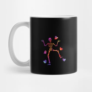 Tie dye colorful skull halloween Mug